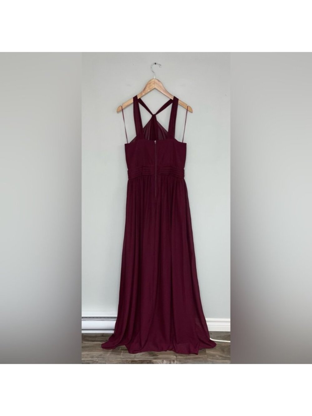 Birdy Grey Chiffon Halter Dress Women’s Medium Cabernet‎ KIKO - Picture 9 of 15